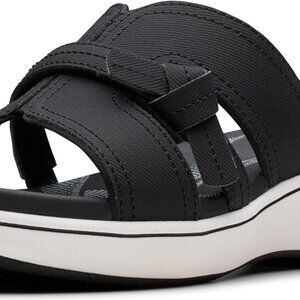 Women's Breeze Rae Mia Slide Sandal Nylon Slip-On 9 Wide Black